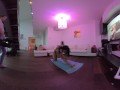 VR180 Virtual Reality Behind the Scenes of me filming my friend Amanda Yoga