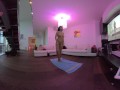 VR180 Virtual Reality Behind the Scenes of me filming my friend Amanda Yoga