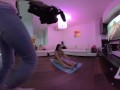 VR180 Virtual Reality Behind the Scenes of me filming my friend Amanda Yoga