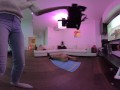 VR180 Virtual Reality Behind the Scenes of me filming my friend Amanda Yoga