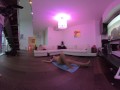 VR180 Virtual Reality Behind the Scenes of me filming my friend Amanda Yoga