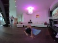 VR180 Virtual Reality Behind the Scenes of me filming my friend Amanda Yoga