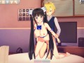 3D Hentaigame - licking hestia pussy and fuck her from behind