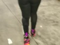 Candid Big Booty Wife in See Through Leggings