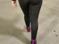 Candid Big Booty Wife in See Through Leggings