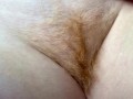 Red hairy pussy, natural and bush