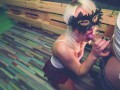 - 4K - HOT WIFE TEEN IN A MASK -BLOWJOB & FUCK = CUMSHOT ON ASS -ADELLA JAY