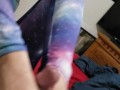 Colorful toe sock job Cumshot