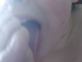 Brunette Beauty Sucks Her Own Toes