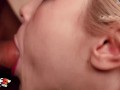 Cute Teen Sloppy Deepthroat Cock and Cum in Mouth Closeup