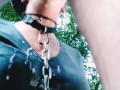 Super wet and sloppy facefucking, on a leash ROUGH THROAT PIE