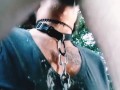 Super wet and sloppy facefucking, on a leash ROUGH THROAT PIE