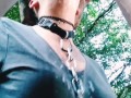 Super wet and sloppy facefucking, on a leash ROUGH THROAT PIE