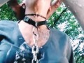 Super wet and sloppy facefucking, on a leash ROUGH THROAT PIE