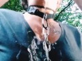 Super wet and sloppy facefucking, on a leash ROUGH THROAT PIE