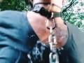 Super wet and sloppy facefucking, on a leash ROUGH THROAT PIE