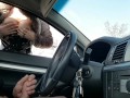 Public handjob-Stranger fingering my dick in the car in public parking