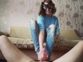 Home handjob and footjob