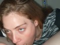 POV Blowjob Cum so Hot She Gags on It