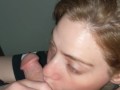 POV Blowjob Cum so Hot She Gags on It