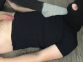 sexy girl sockjob & handjob with gray socks cumshot domination socks smell