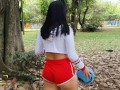 Soccer practice on open field + lush control my pussy... see what happens