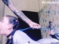 Feet to neck tied up slobbering belly facefucking THROAT PIE #2