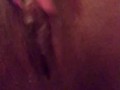 Playing with my freshly shaved pussy