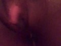 Playing with my freshly shaved pussy