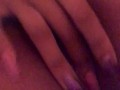 Playing with my freshly shaved pussy