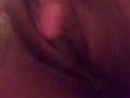 Playing with my freshly shaved pussy
