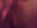 Playing with my freshly shaved pussy