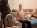 Skinny teenger strokes his cock and shows off his body in front the camera