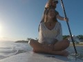 Naughty brunette masturbating and fucking on the sup board - Ana Rothbard