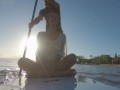 Naughty brunette masturbating and fucking on the sup board - Ana Rothbard