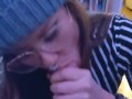 Raver Slut Sucks Huge Cock