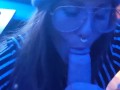 Raver Slut Sucks Huge Cock
