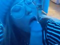 Raver Slut Sucks Huge Cock