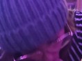 Raver Slut Sucks Huge Cock