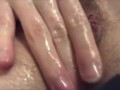 Filling my loose slut pussy with fake cum, fists and silicone balls