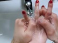 Diligently Washing Husband's Hands and He Washes My Hands #SCRUBHUB