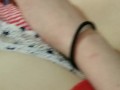 4k Big Tit babe moans & Cums in panties
