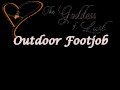 Redhead goth outdoor footjob - TheGoddessOfLust