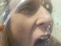 Kelli laps up her own cum...
