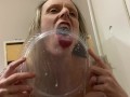 Kelli laps up her own cum...