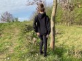 tinder girl fucked outdoor in public nature on a biketour