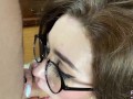 Play Anal Beads and Deep Sucking Big Cock - Cum on Glasses