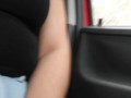 Amateur striptease car outdoor voyeur  wet Lips pussy