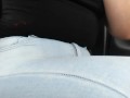 Amateur striptease car outdoor voyeur  wet Lips pussy