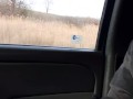 Huge 65 mph climax orgasm in busy traffic, Loud cussing moaning cumshot